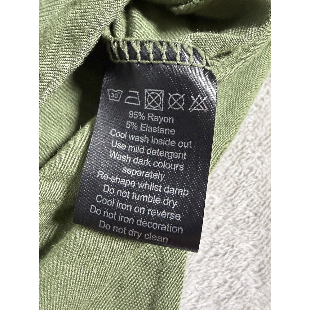 Alphalete Tie Front Crop Top Womens S Olive Green Long Sleeve Athletic - Picture 11 of 16